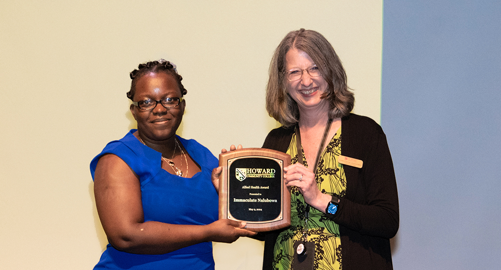 Student receiving award at the 2024 awards ceremony