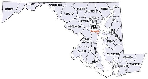 maryland map