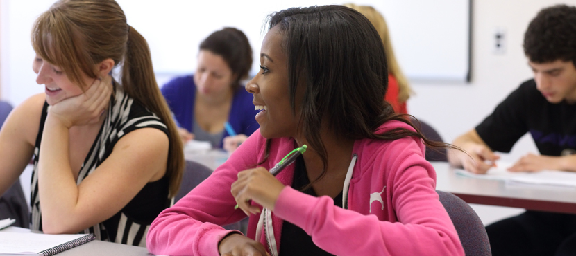 Students sitting in class