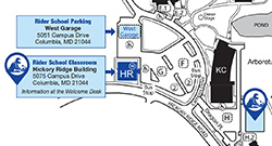 A portion of the Rider School Map.